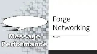 Chat message performance questions - Forge Networking Alloy Unity Engine