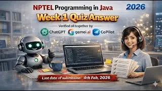 NPTEL Programming in Java &ndash; Week 1 Quiz Answers 2026 (Verified by Chatgpt, Gemini AI, Copilot )