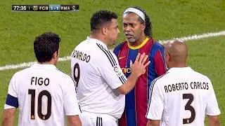 46 Years Old Ronaldinho MASTERCLASS vs Real Madrid Legends