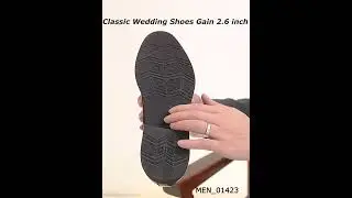 TopoutShoes Classic Elevator Cap Toe Derby Shoes Bridegroom Wedding Shoes Gain Taller 2.6 inch