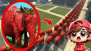 Un DRON capta a STRAWBERRY ELEPHANT ON THE ROAD en la VIDA REAL en Garry's Mod