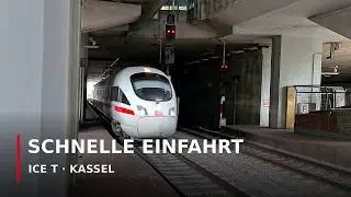 Flott unterwegs! Schnelle ICE T Einfahrt in Kassel-Wilhelmsh&ouml;he (BR 411)