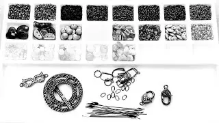 Adornable Elements Sep '25: seed bead, 2-hole bead, & gemstone Beads of the Month clubs