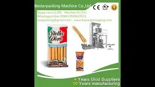 High speed packaging machine with multi heads weigher for food bread sticks ,breadsticks
