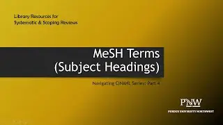 MeSH Terms Video