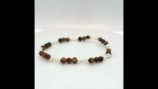 ASHA Jewelry - Tigereyes and Silver Beads Bracelet