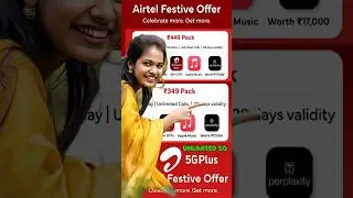 Airtel Festive Offer #shortsfeed  airtel 5g unlimited data plan telugu | airtel recharge offer today