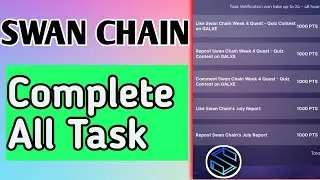 Swan Chain Airdrop Complete All Task | Swan Chain Airdrop Guide | Swan Chain Airdrop Task Complete.