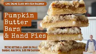 New Pie Academy Class: Pumpkin Butter Bars and Hand Pies