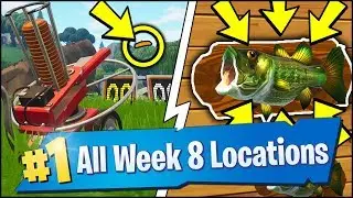 *ALL* Fortnite WEEK 8 CHALLENGE LOCATIONS | FISH THROPHY, CLAY PIGEON SHOOTER (Season 6 Week 8)