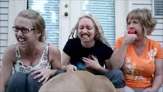 Mouth guard game with sisters