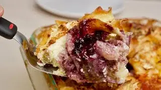 Sweet Noodle Kugel With Jam Pokes