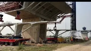 heavy machine six lane bridge construction at SIMARIYA bihar