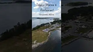 The Dolphin Marina & Restaurant Located in Harpswell, Maine Aerial View