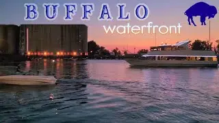 Buffalo Waterfront at Sunset