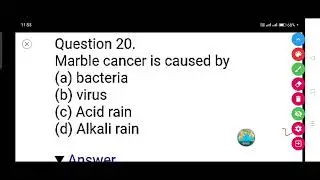 Marble cancer is caused by :-  (a) bacteria  (b) virus  (c) Acid rain  (d) Alkali rain
