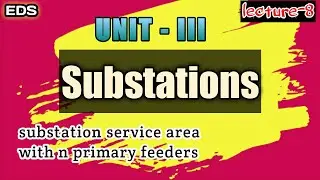 substation service area with n feeders | optimal location of substation | EDS | lecture 8