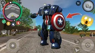 I Control Captain America Transformer Robot In Rope Hero Vice Town 