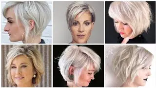 Silver Grey Dye And  Short Pixie Haircut Looks Good Ideas 2022 | Pixie Cuts For Women over 60