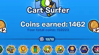 Club Penguin Cart Surfer WORLD RECORD (7300+)