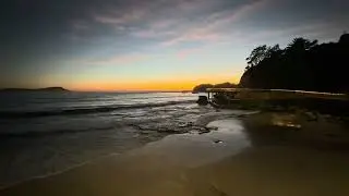 Early morning at Terrigal. Full moon. 3 planets. Reflections. Silhouettes. Sunrise.