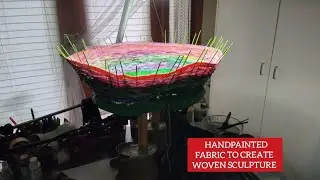 Easy To Weave Basket From Hand Painted Fabric
