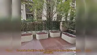 Garden Bed Kits Galvanized Raised Bed Planter Box Outdoor for Vegetables Flowers Herbs