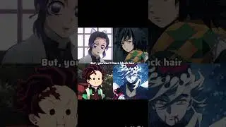 I love my black hair.... ✨🎀 #demon slayer #kimetsunoyaiba