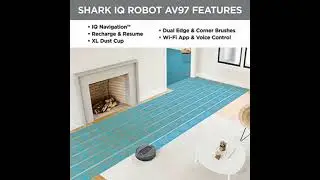 Shark IQ Robot Vacuum AV970 Self Cleaning Brushroll, Advanced Navigation, Perfect for Pet Hair, Work
