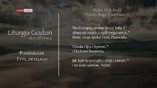 Liturgia Godzin | Modlitwa Południowa | Poniedziałek, I tyg. zwykłego