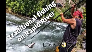 Nez Perce tribal members use traditional methods to fish for salmon on Rapid River