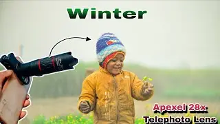 best telephoto lens for mobile || Apexel 28x Telephoto Mobile Lens #winter #zoom #apexellens 