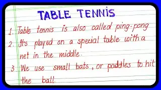 10 lines on table tennis in english | Essay on table tennis in english | table tennis par essay
