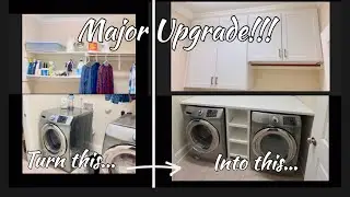 DIY Laundry Room Makeover | Custom Cabinet Build & Install