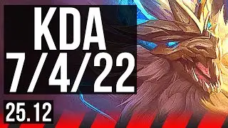 GALIO vs SINGED (TOP) | 7/4/22 | EUW Master | 25.12