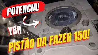 Como Aumentar a Potência da YBR ,Com Pistão da Fazer 150 na YBR 125! Ficou Um Foguete! 🚀