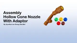 Assembly of Non-Adjustable Hollow Cone Nozzle with Brown Plastic Adaptor