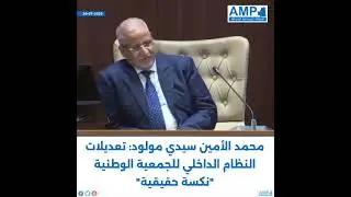 محمد الأمين سيدي مولود: تعديلات النظام الداخلي للجمعية الوطنية 