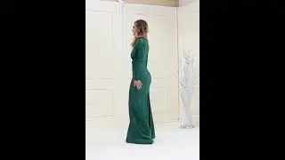 FDS1530 Classy Long Sleeve Evening Gown