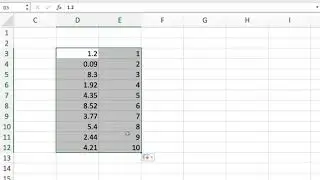Excel reverse order of a column of data