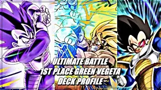 Dragonball Fusion World ULTIMATE BATTLE 1ST PLACE Green Vegeta Deck Profile