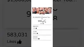(MrBeast) $1,000,000 Influencer Tournament! Hits 1 Million views ! #shorts