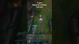 Volibear Top Lane Smartly Baits Master Yi for a free kill #volibear #leagueoflegends