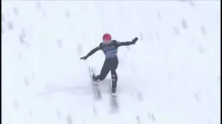 Manuel Fettner - 124,5 m - ONE SKI LANDING AGAIN! (Bischofshofen 2022)