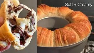 How to make perfect Chocolate bread Roll ? Most Delicious Breakfast I've Ever Made Simple and Creamy