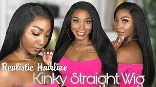 REALISTIC HAIRLINE! Natural Texture KINKY STRAIGHT WIG ft. Shine Hair Wig | Jodi The Island Girl
