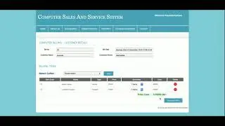 Computer Sales And Service | PHP and MySQL Project Source Code | PHP MySQL CRUD Project