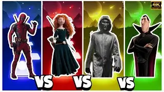 Tiles Hop edm Rush- Deadpool 🆚Brave merida 🆚 Squid game 🆚 Dracula 🔥🔥🔥