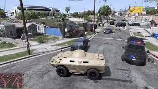 Gta 5 - APC Tank Rampage + Six Star Escape #3