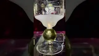 Showing off my bubble absinthe glass, preparing my favorite absinthe, Jade Terminus Oxygen&eacute;e.
